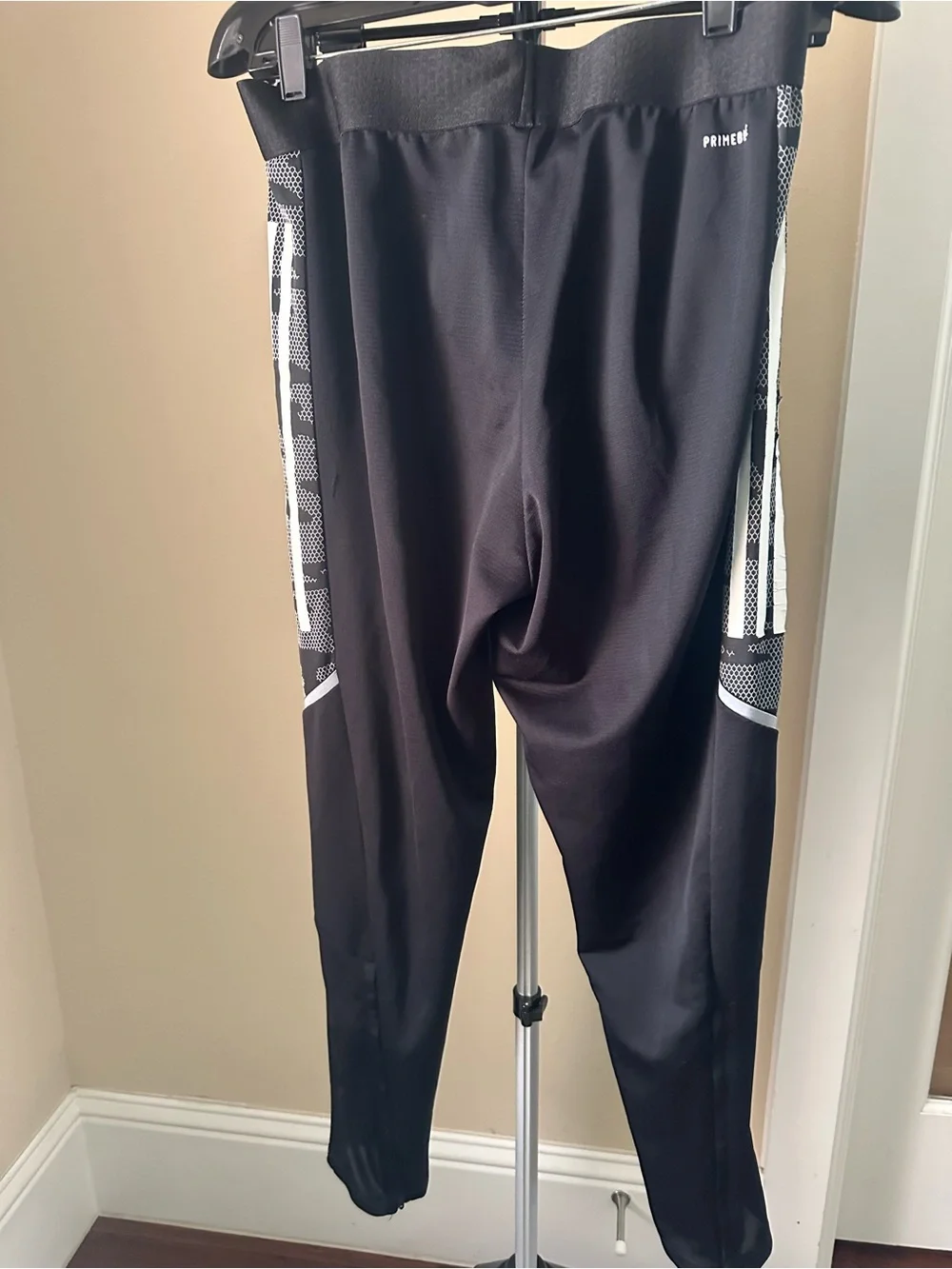 adidas Black Joggers with White Stripe Details and Team Badge